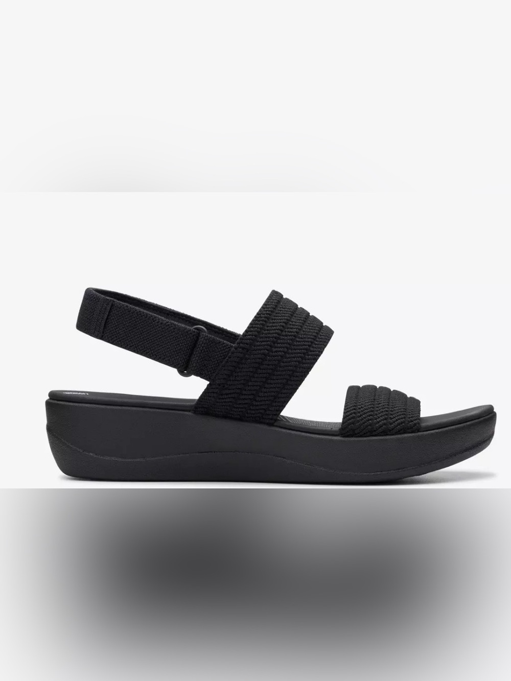 Clarks Cloudsteppers Arla Stroll Black Platform Sandals Size 11 EUC